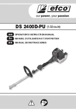 Предварительный просмотр 1 страницы Efco DS 2400D-PU Operator'S Instruction Manual