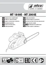 Efco MT 1800E Operators Instruction Book preview