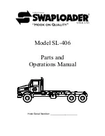 Efco Swaploader SL-406 Parts And Operation Manual предпросмотр