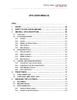 Preview for 61 page of Effekta PEGASUS II 10 KVA Operating Manual