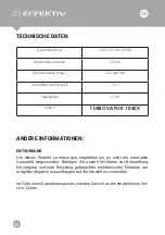 Preview for 32 page of EFFEKTIV TUBROVAPOR 1050X User Manual