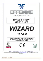 Effemme WIZARD UP 30 M Operating Instructions Manual preview