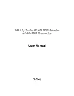 Preview for 1 page of Efficient Networks 802.11g Turbo WLAN USB Adapter with RP-SMA Connector User Manual