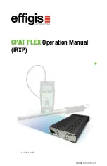 Effigis CPAT FLEX IRXP Operation Manual предпросмотр