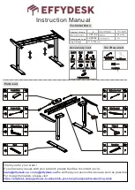 Effydesk Home Office Standing Desk 715 CAD Instruction Manual preview