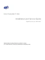 Preview for 1 page of EFI E-36A Installation And Service Manual