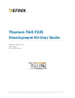 Preview for 1 page of Efinix Titanium Ti60 F225 User Manual