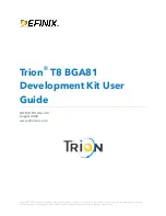 Efinix Trion T8 BGA81 User Manual предпросмотр