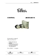 Efka AB600A5010 Operating Manual preview