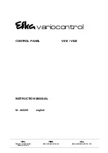Preview for 1 page of Efka Variocontrol V810 Instruction Manual