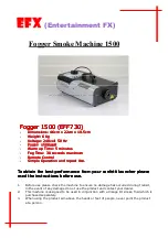 Предварительный просмотр 1 страницы EFX Fogger 1500 Manual