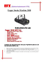 Предварительный просмотр 1 страницы EFX Fogger 3000 Instructions For Use