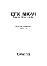 Предварительный просмотр 1 страницы EFX MK-VI Owner'S Manual