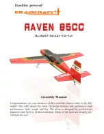 EG Aircraft Raven 85CC Assembly Manual предпросмотр