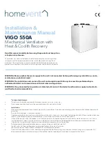 EG Homevent VIGO 550A Installation & Maintenance Manual preview