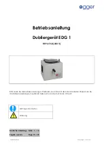 Preview for 1 page of Egger EDG 1 Operating Instructions Manual