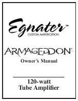 Preview for 1 page of Egnater Armageddon Owner'S Manual