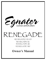 Preview for 1 page of Egnater Renegade 112 Owner'S Manual