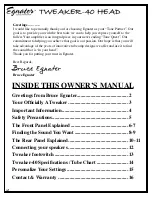 Предварительный просмотр 2 страницы Egnater TWEAKER-40 HEAD Owner'S Manual