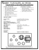 Предварительный просмотр 14 страницы Egnater TWEAKER-40 HEAD Owner'S Manual