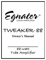 Egnater TWEAKER-88 Owner'S Manual preview