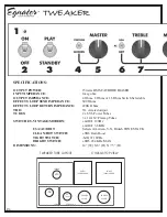 Предварительный просмотр 6 страницы Egnater Tweaker Owner'S Manual