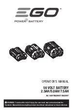 Предварительный просмотр 1 страницы Ego Power+ BA1400T Operator'S Manual