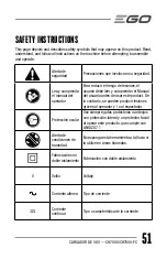 Preview for 51 page of Ego Power+ CH7000 Operator'S Manual