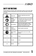 Предварительный просмотр 5 страницы Ego Power+ CHV1600 Operator'S Manual