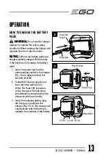 Предварительный просмотр 13 страницы Ego Power+ CHX5500 Operator'S Manual