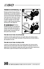 Предварительный просмотр 140 страницы Ego Power+ CS1610 Operator'S Manual