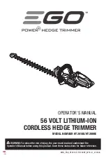 Ego Power+ HT2000E Operator'S Manual предпросмотр