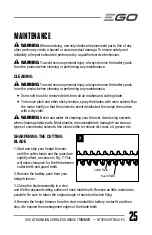 Предварительный просмотр 25 страницы Ego Power+ HT2500 Operator'S Manual