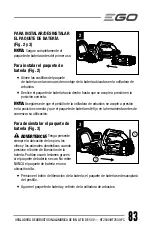 Предварительный просмотр 83 страницы Ego Power+ HT2500 Operator'S Manual