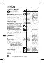 Предварительный просмотр 118 страницы Ego Power+ HTA2000 Operator'S Manual