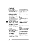 Preview for 76 page of Ego Power+ LB4800E Operator'S Manual