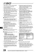 Предварительный просмотр 134 страницы Ego Power+ LB5750E Operator'S Manual