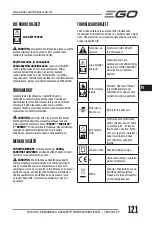 Preview for 121 page of Ego Power+ LM1900E-SP Operator'S Manual