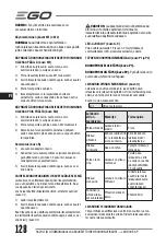 Preview for 128 page of Ego Power+ LM1900E-SP Operator'S Manual