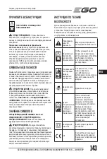 Preview for 143 page of Ego Power+ LM1900E-SP Operator'S Manual