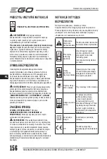 Preview for 156 page of Ego Power+ LM1900E-SP Operator'S Manual