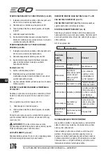 Preview for 176 page of Ego Power+ LM1900E-SP Operator'S Manual