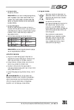 Preview for 201 page of Ego Power+ LM1900E-SP Operator'S Manual