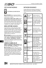 Предварительный просмотр 204 страницы Ego Power+ LM1900E-SP Operator'S Manual