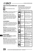 Preview for 228 page of Ego Power+ LM1900E-SP Operator'S Manual