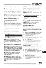 Preview for 273 page of Ego Power+ LM1900E-SP Operator'S Manual