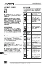 Preview for 278 page of Ego Power+ LM1900E-SP Operator'S Manual