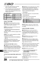 Preview for 284 page of Ego Power+ LM1900E-SP Operator'S Manual