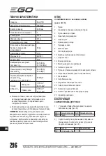 Preview for 296 page of Ego Power+ LM1900E-SP Operator'S Manual