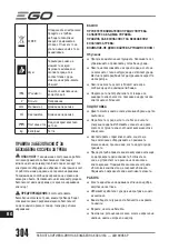 Preview for 304 page of Ego Power+ LM1900E-SP Operator'S Manual